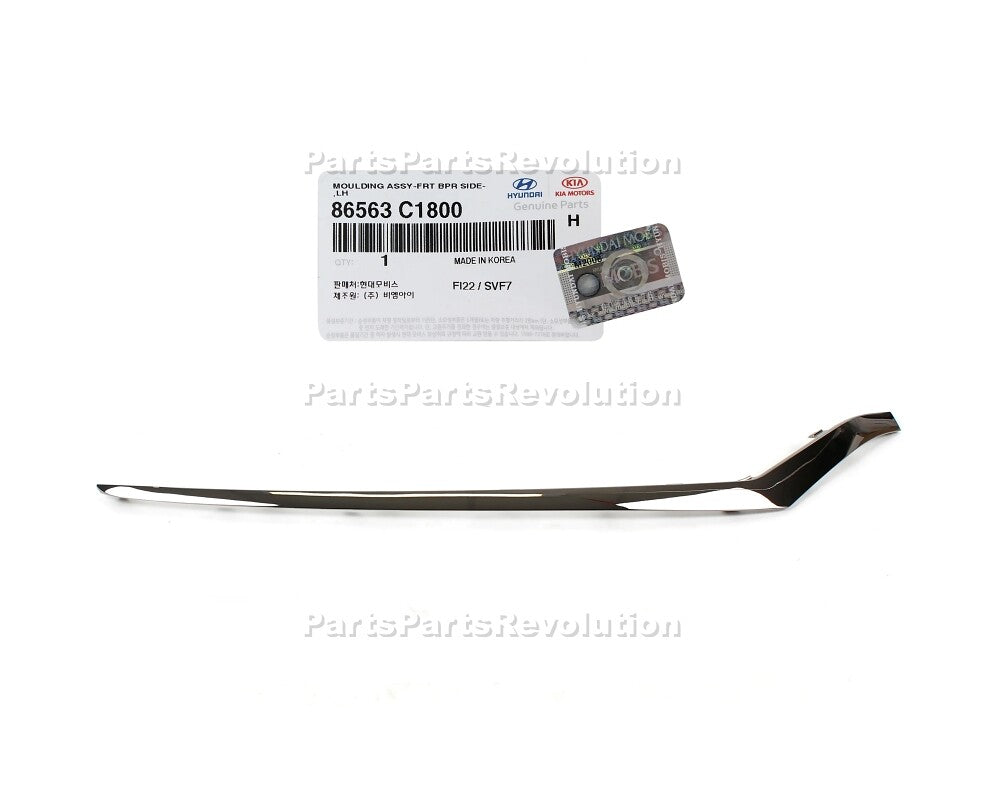 Bumper Molding Front Lower Left 86563C1800 for Hyundai Sonata 2018-2019