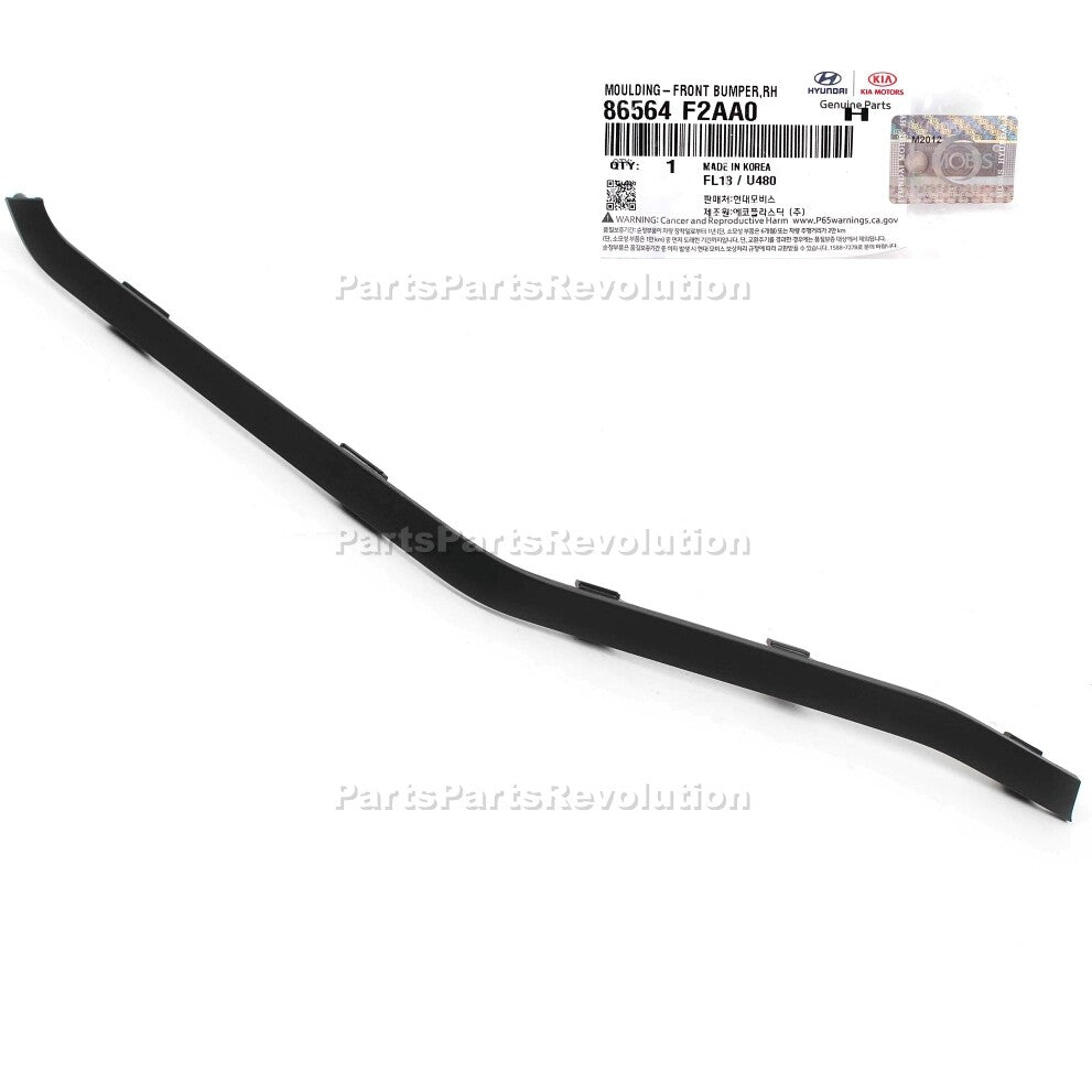 Bumper Lower Molding Front Lower Right 86564F2AA0 for Hyundai Elantra 19-20