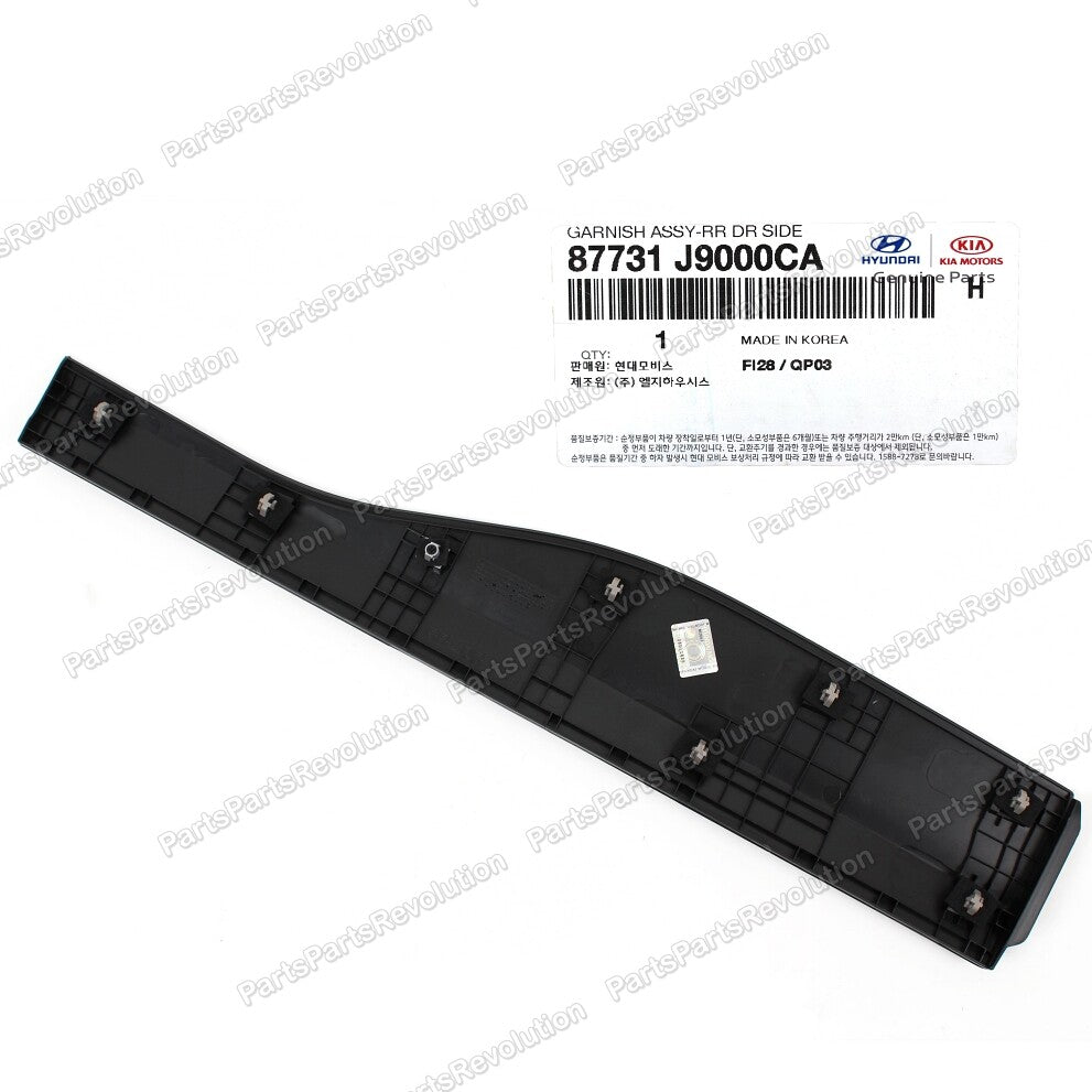 Door Molding Rear Lower Left 87731J9000CA for Hyundai Kona Kona Electric 18-23