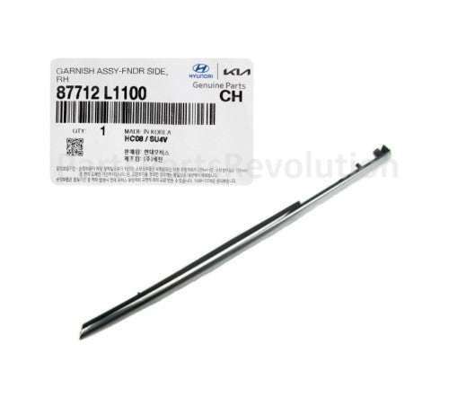 GENUINE 87712L1100 Front Fender Chrome Molding Right forHyundai Sonata 20-21