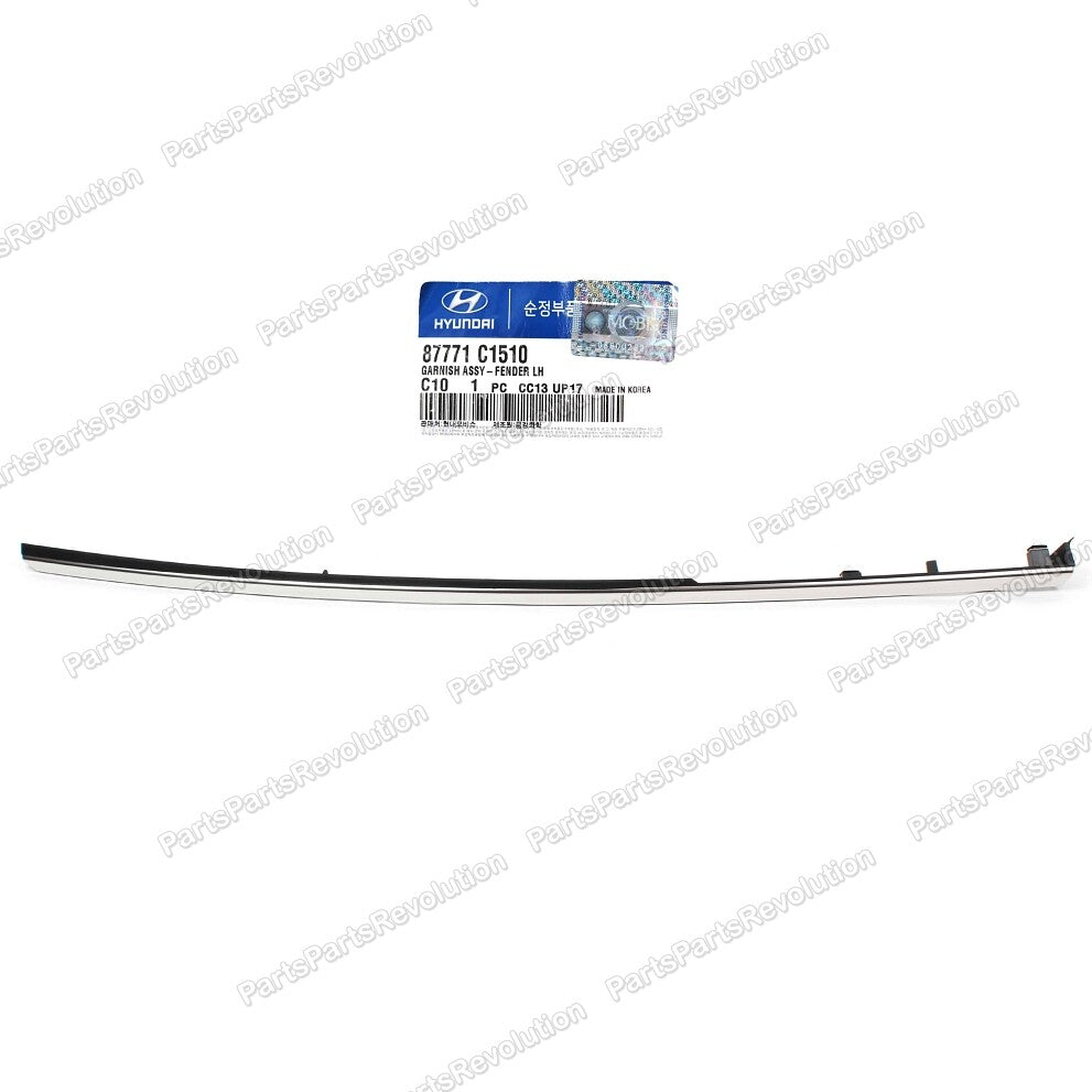 Fender Chrome Molding Driver Front Left 87771C1510 for Sonata 18-19