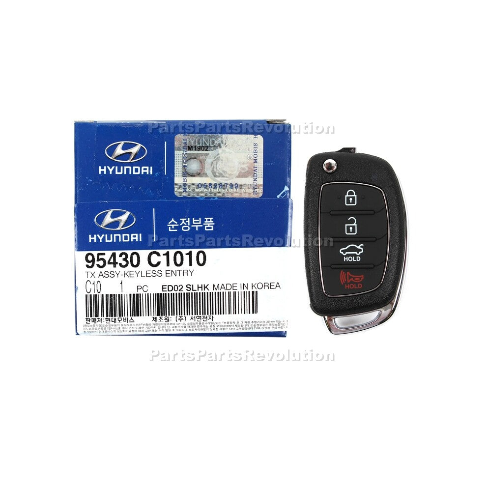 GENUINE Flip Keyless Entry Remote FOB for 15-17 Hyundai Sonata OEM 95430C1010