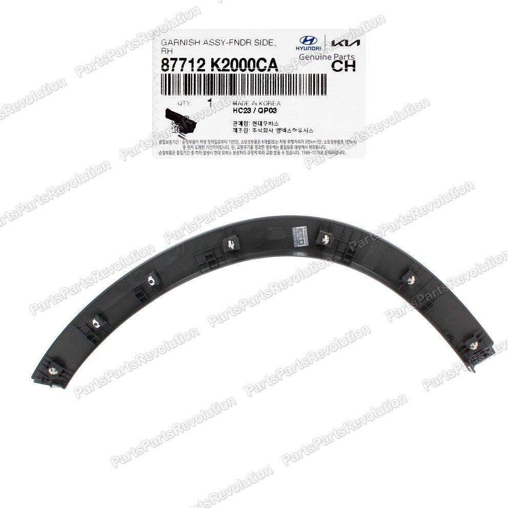 Fender Wheel Molding Front Right 87712K2000CA for Hyundai Venue 20-23
