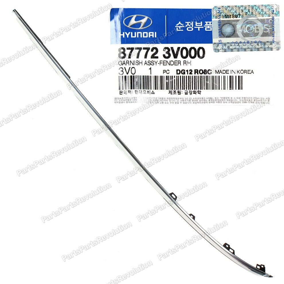 Fender Molding Front Right 877723V000 for Hyundai Azera 2012-2013