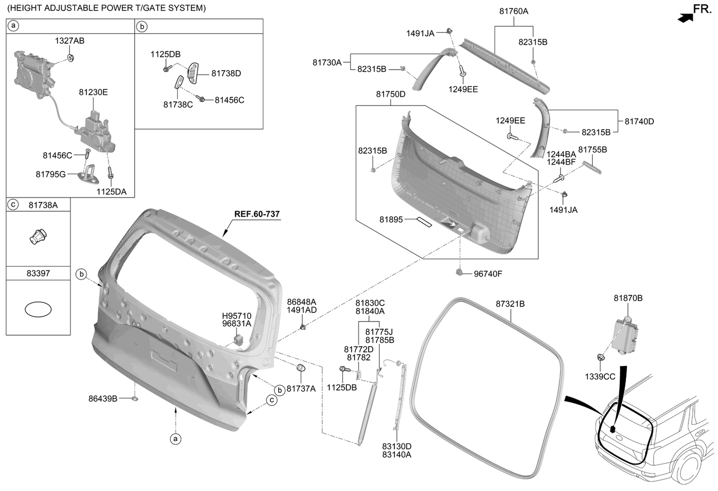 GENUINE 81870S8100 Rear Power Tailgate Control Module for Hyundai Palisade 20-21