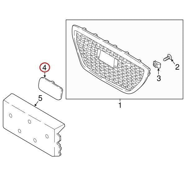 GENUINE Cover Front Grille Smart Cruise Sensor 86355B1800 for GENESIS G80 18-20