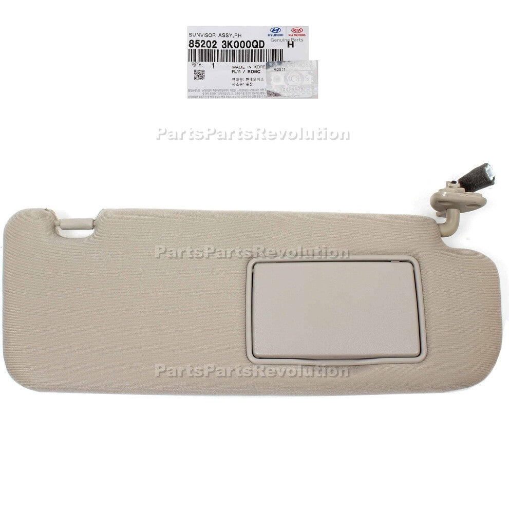 852023K000QD Sun Visor Inside Passenger Right Beige for Hyundai SONATA 2006-2008