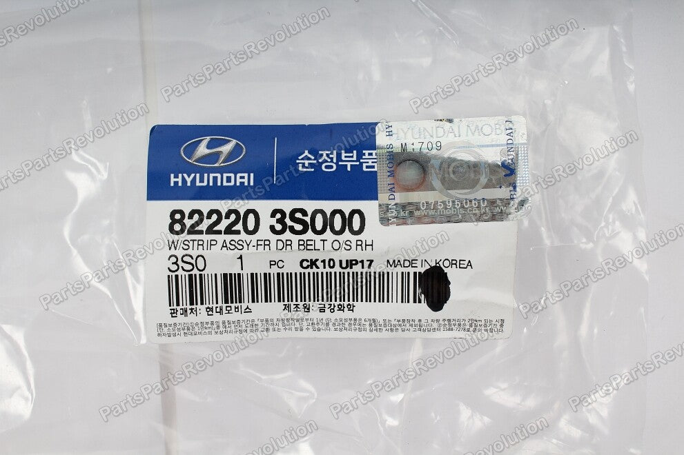 Molding Belt Upper Door Front Upper Right 822203S000 for Hyundai Sonata 11-15