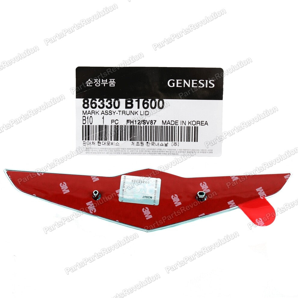 GENUINE Emblem Trunk Lid Badge Rear 86330B1600 for Hyundai 2017-2020 Genesis G80