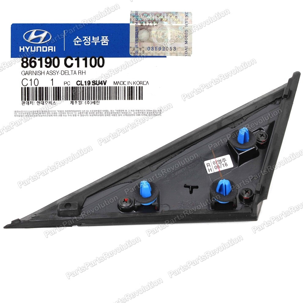 Side Mirror Corner Trim Molding Right 86190C1100 for Sonata 15-18