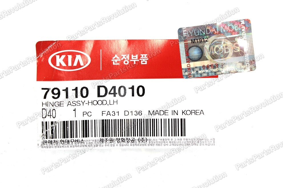 GENUINE Hood Hinge Left 79110D4010 for Kia 2016-2020 Optima