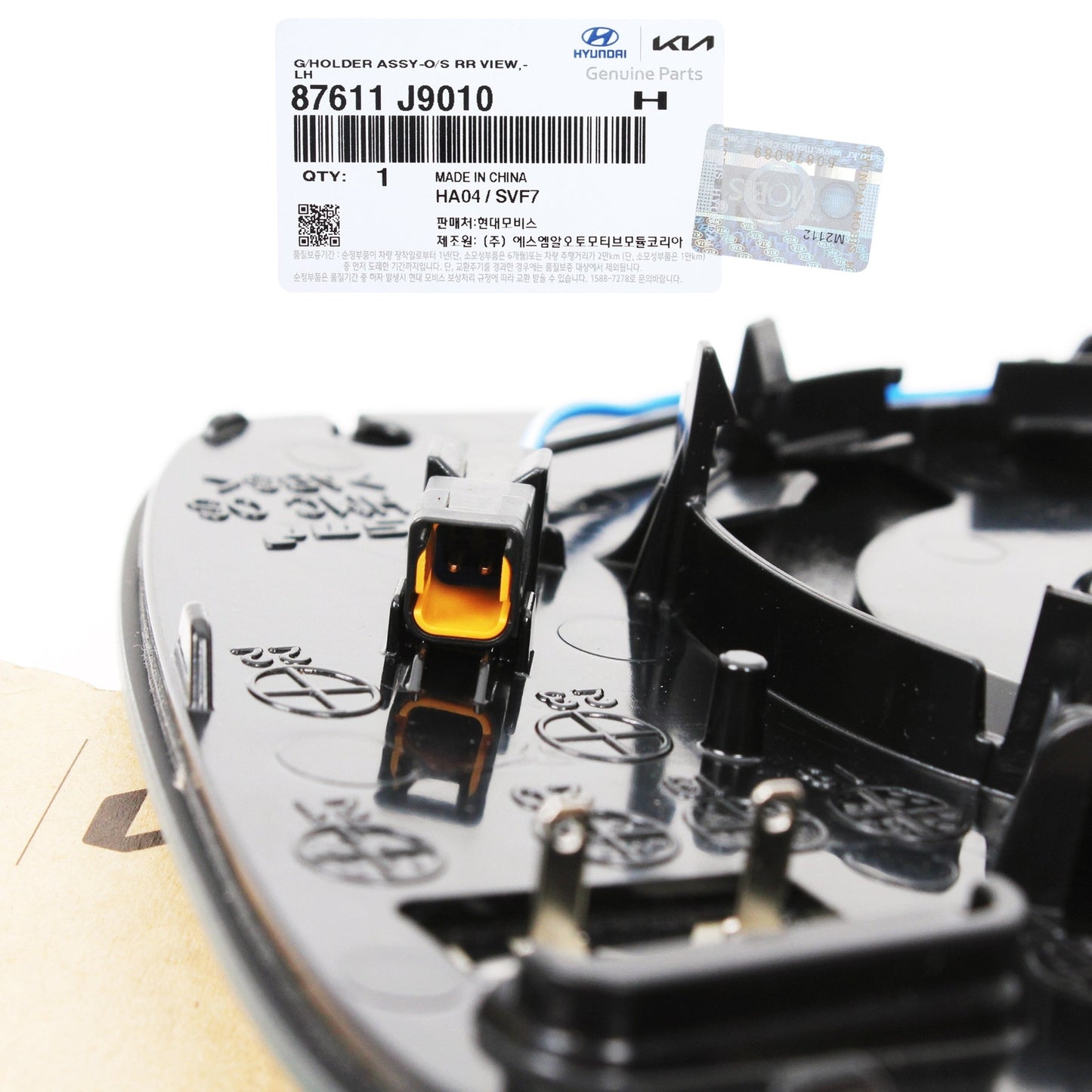 GENUINE 87621J9010 Right Side View Mirror Glass Holder for 18-21 Hyundai Kona