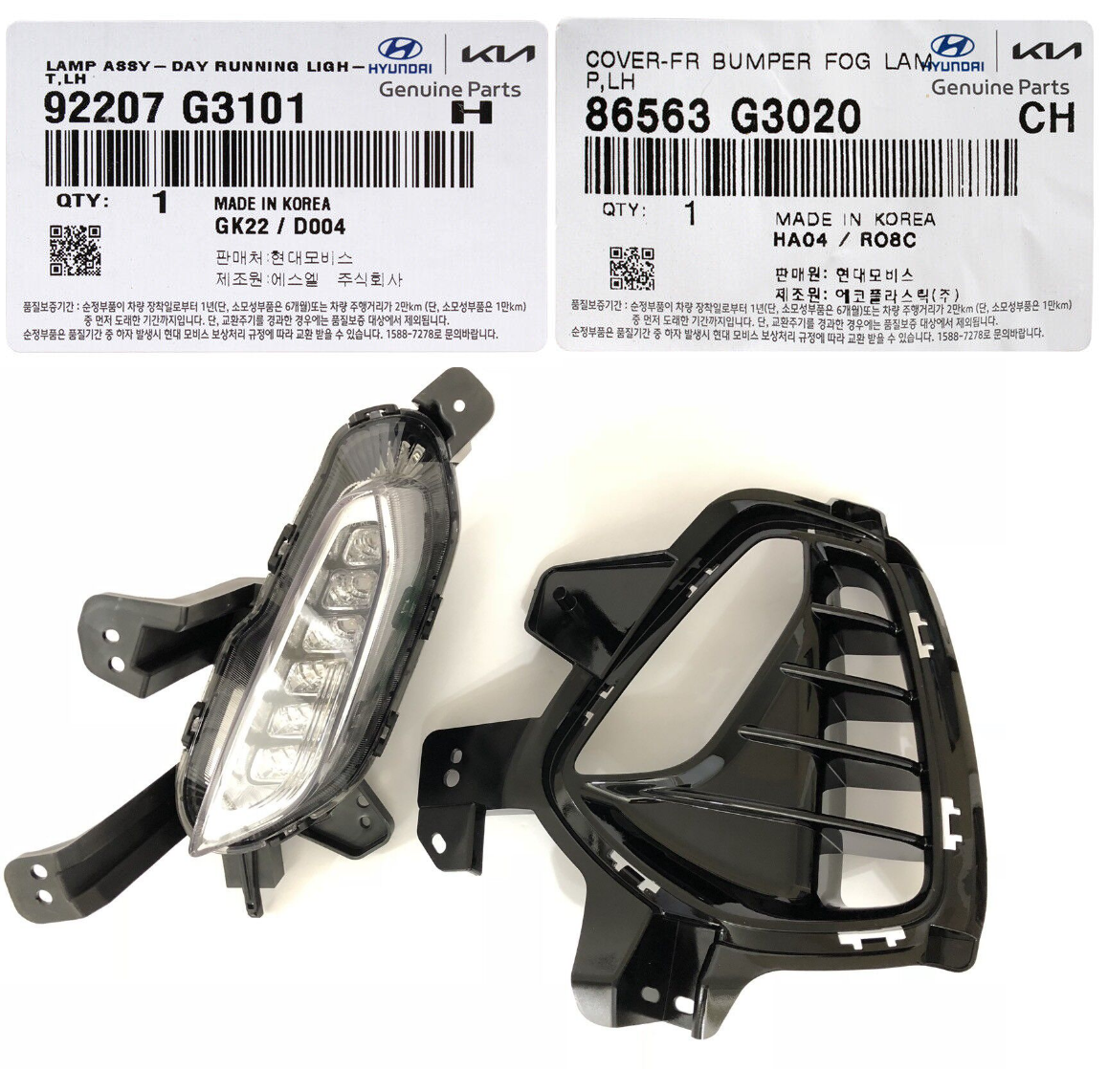 GENUINE DRL FOG Lamp & Cover Left DRIVER for HYUNDAI Elantra GT 2018-2020