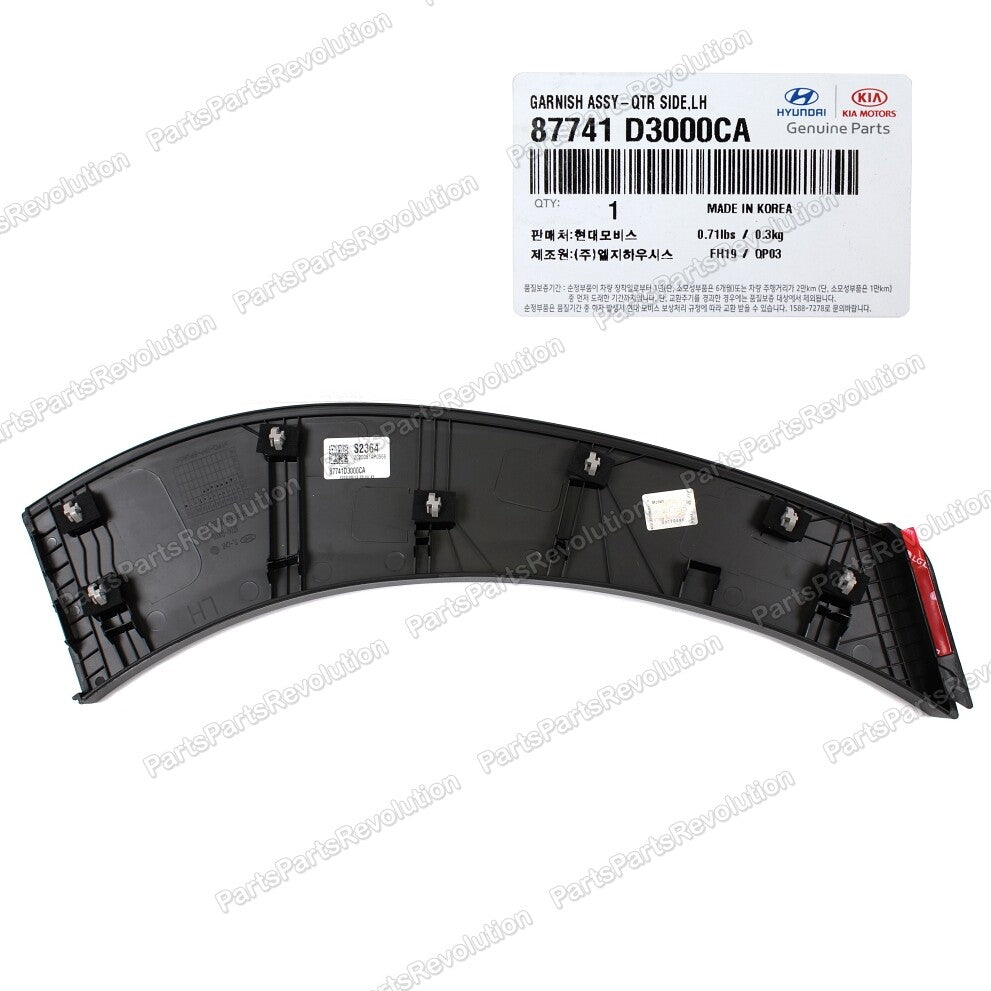 Fender Wheel Molding Rear Left 87741D3000CA for Hyundai Tucson 2016-2021