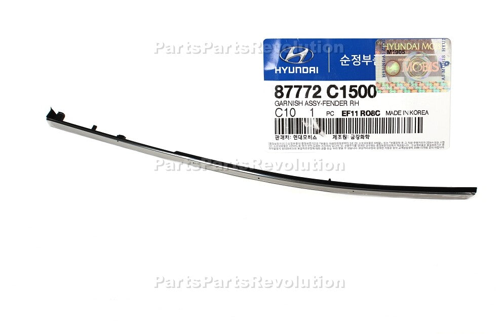 Fender Chrome Molding Front Right 87772C1500 for Hyundai Sonata 2018-2019