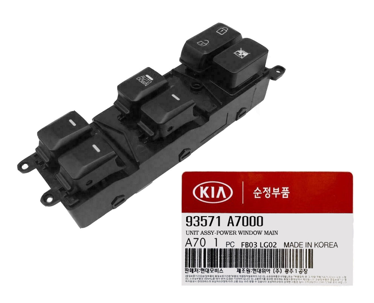 GENUINE 93571A7000 Power Window Main Switch for KIA forte and Cerato 2014-2017