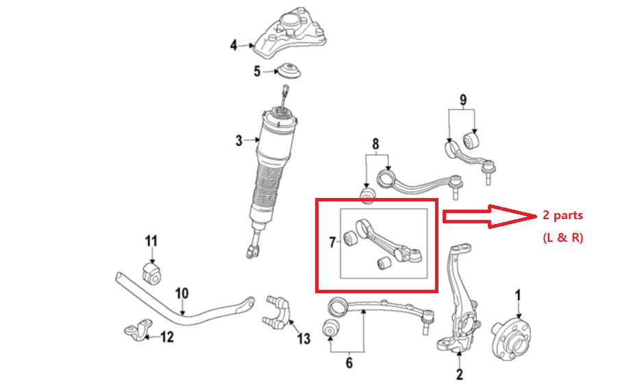 Special order for V.I.P 2014 equus front left & right lower control arms