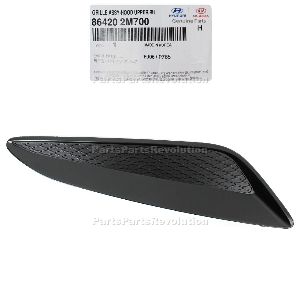 GENUINE Hood Vent Grille RIGHT for 13-16 Hyundai Genesis Coupe 864202M700