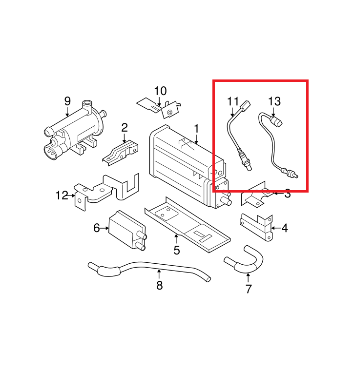 GENUINE 2Pcs Front & Rear Oxygen sensors for 2013 2.4L Kia Optima