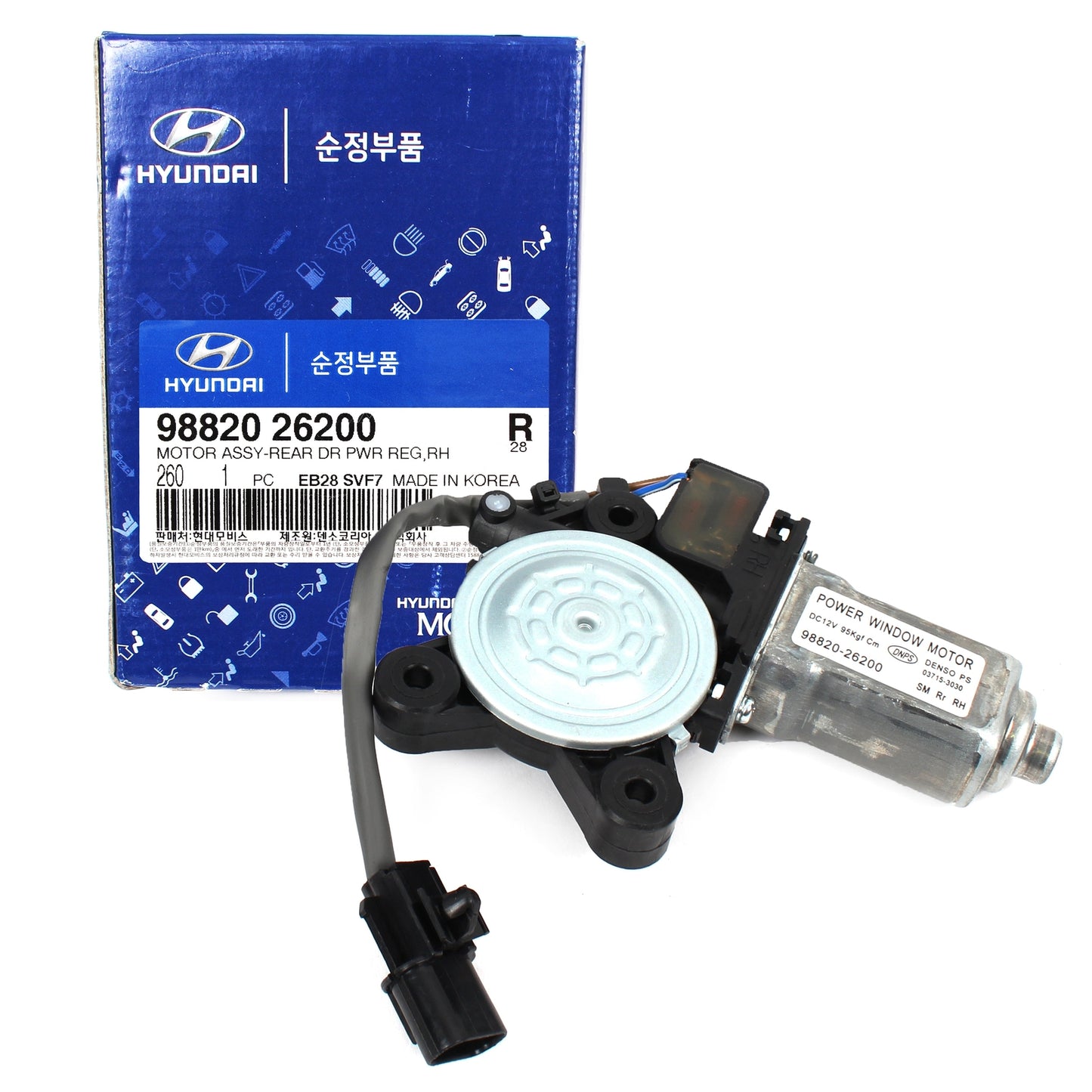 GENUINE 9882026200 Rear Right Power Window Motor for Hyundai Santa Fe 2001-2006