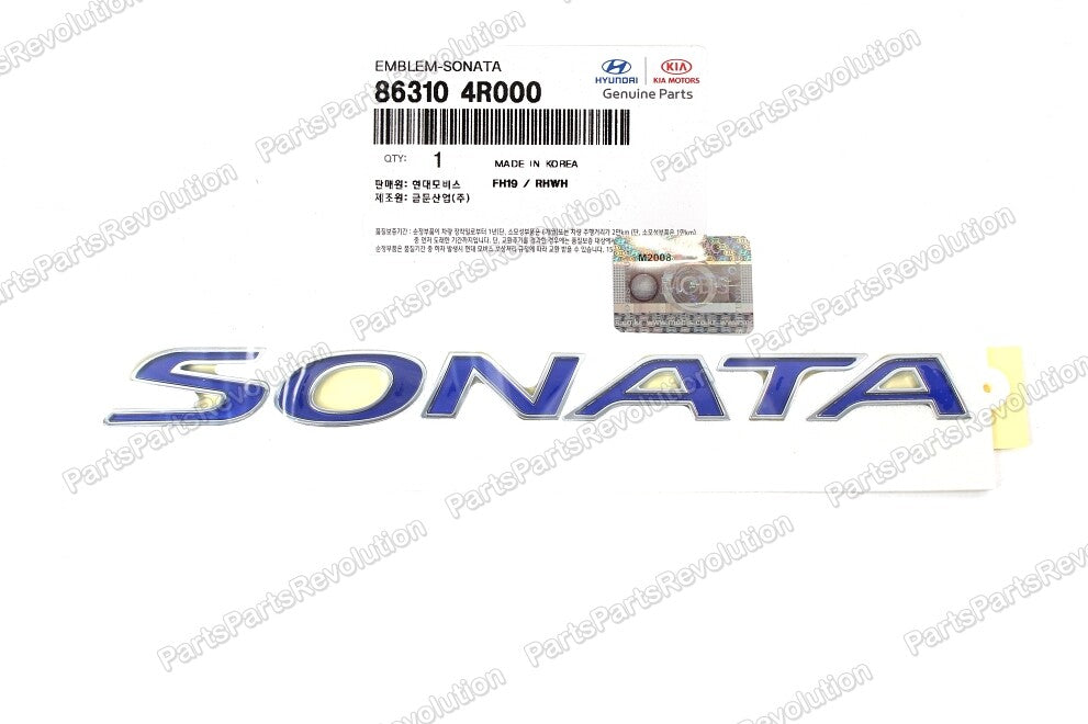 Emblem Trunk Lid Blue Rear 863104R000 for Hyundai 2011-2015 Sonata Hybrid
