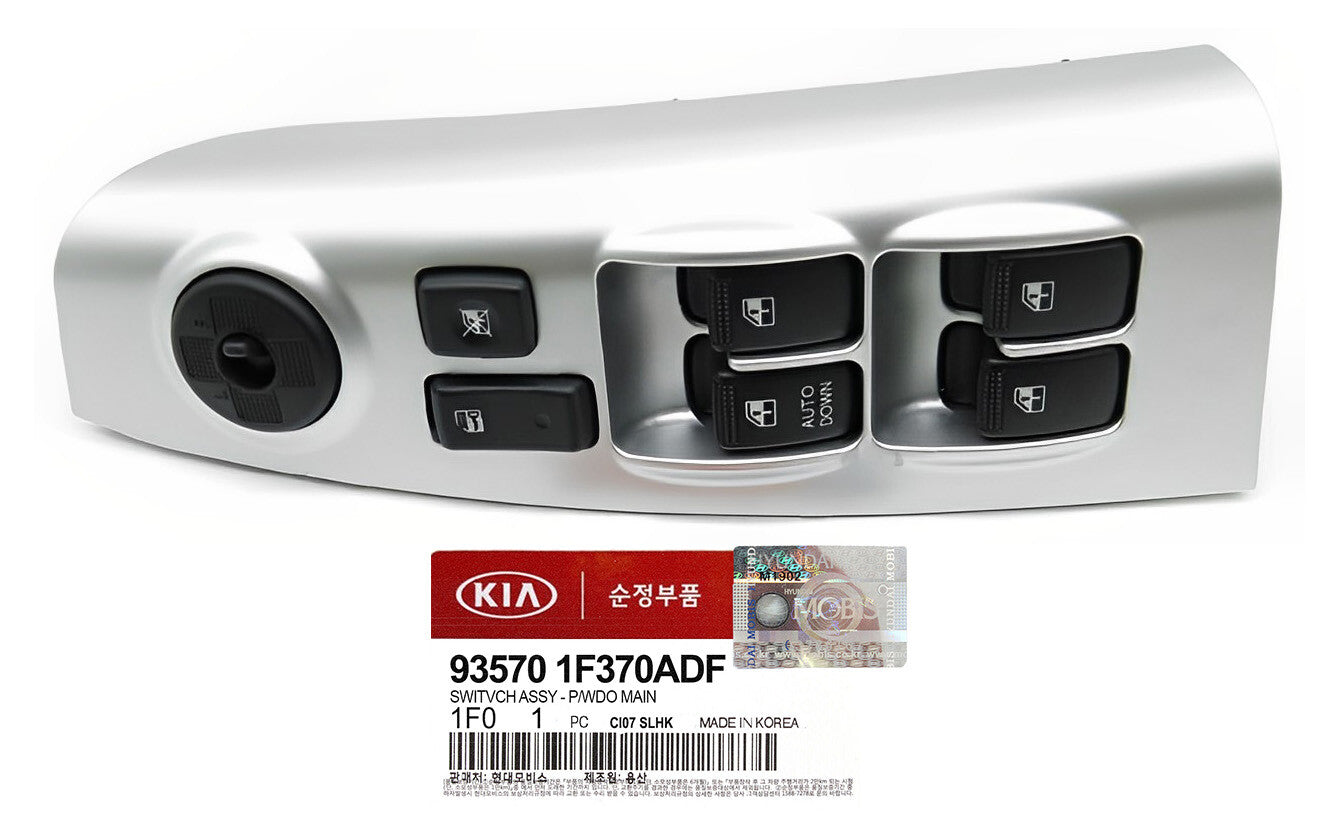 GENUINE 935701F370ADF Front Left Power Window Main Switch for KIA Sportage 05-10