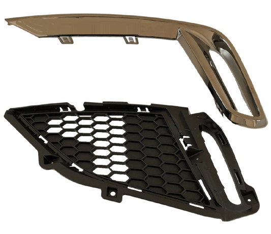 GENUINE Left Side Fog Light Grille & Chrome Molding for Genesis G80 Sport 17-20