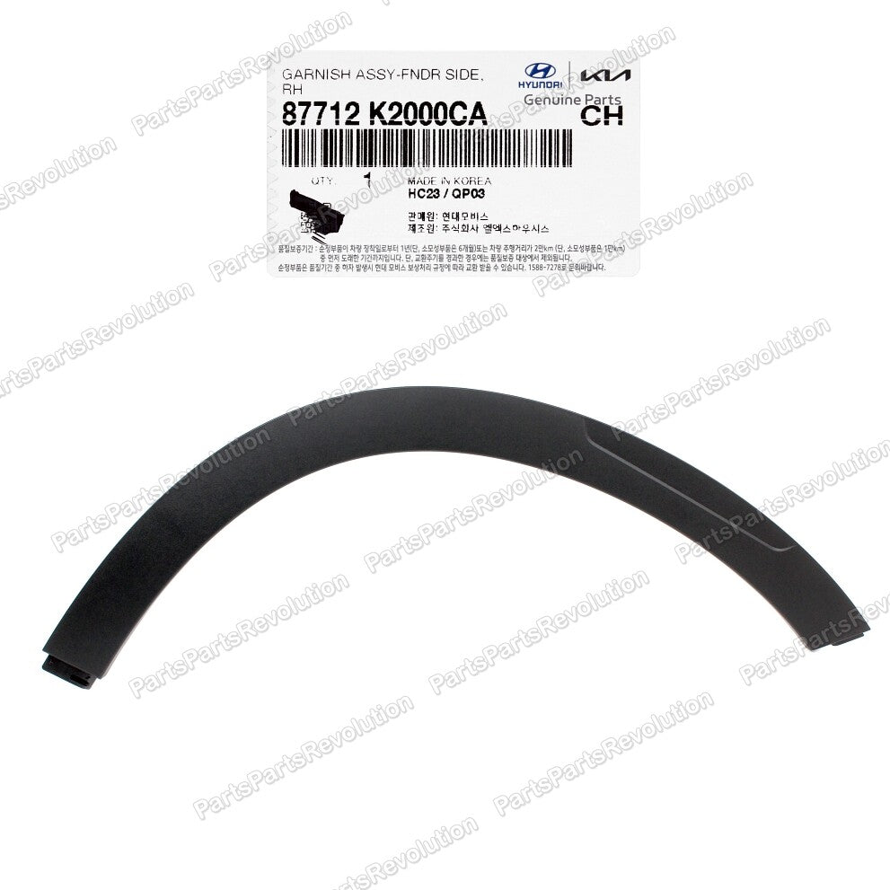 Fender Wheel Molding Front Right 87712K2000CA for Hyundai Venue 20-23