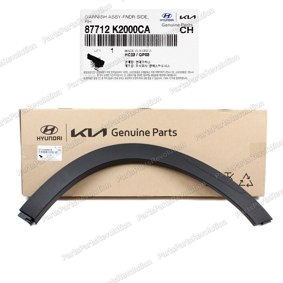 Fender Wheel Molding Front Right 87712K2000CA for Hyundai Venue 20-23