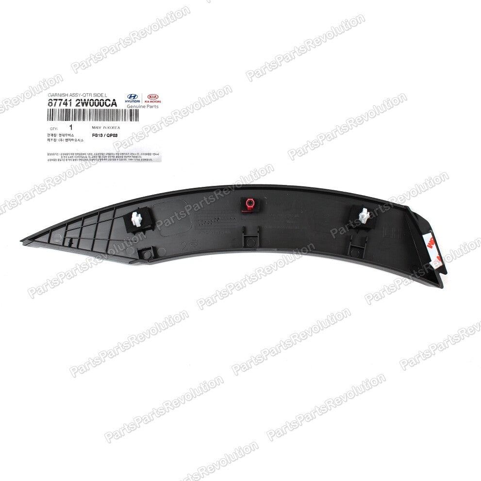 Fender Molding Rear Left 877412W000CA for Hyundai SantaFe Sport 2013-2018