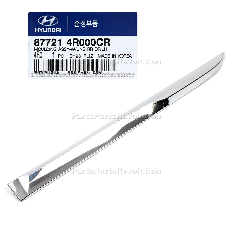 Door Molding Chrome Rear Lower Left 877214R000CR for Hyundai Sonata Hybrid 11-15