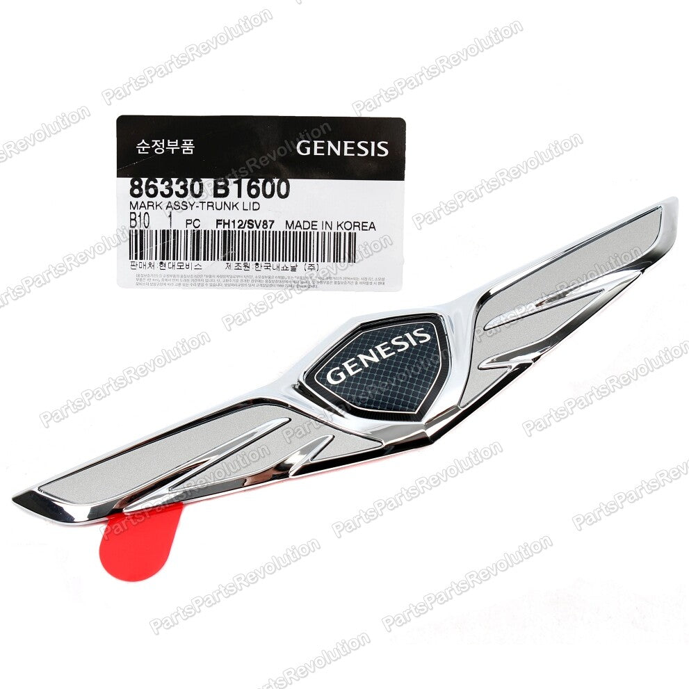 GENUINE Emblem Trunk Lid Badge Rear 86330B1600 for Hyundai 2017-2020 Genesis G80