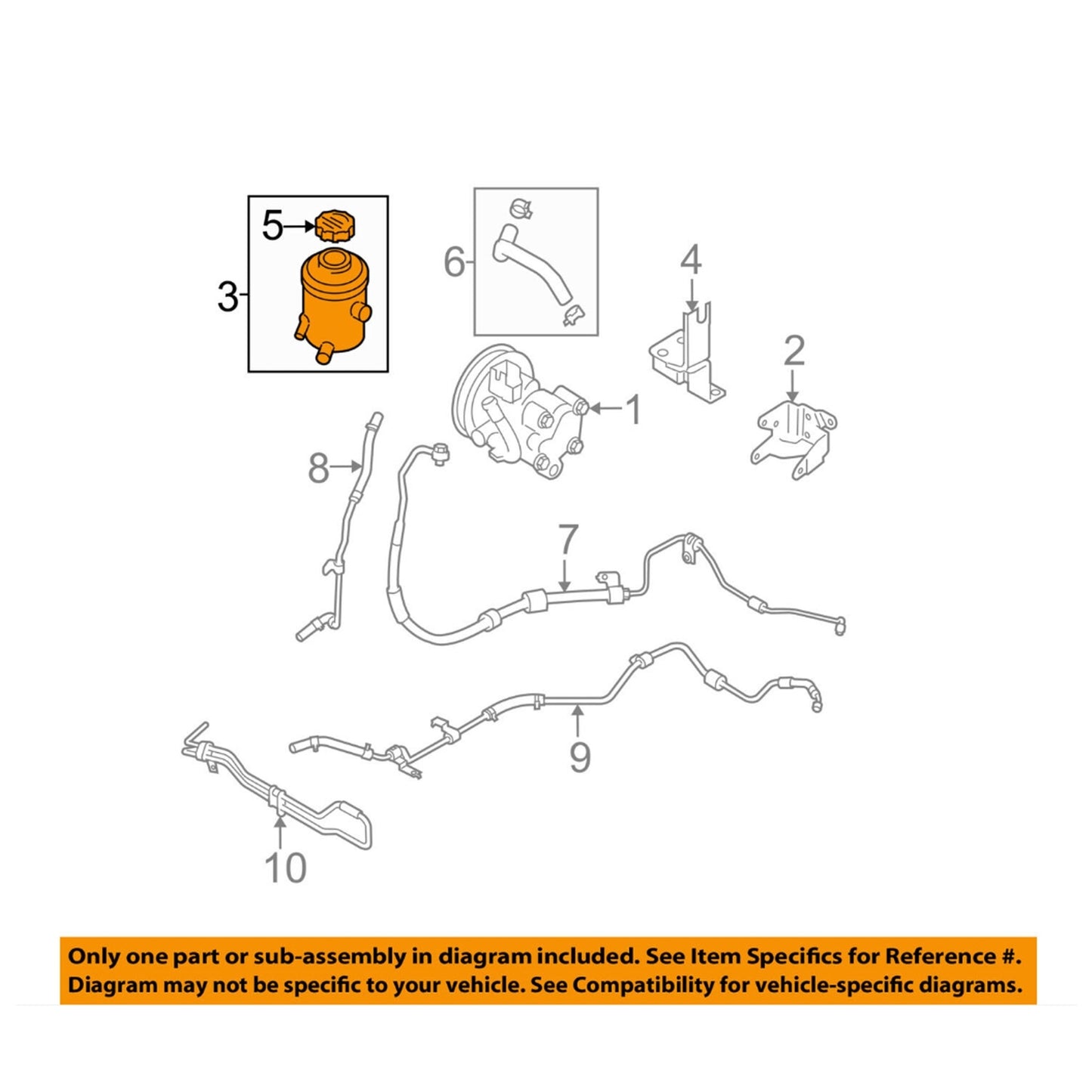 GENUINE 571501G000 Power Steering Reservoir for Hyundai Accent & KIA Rio 2006-11