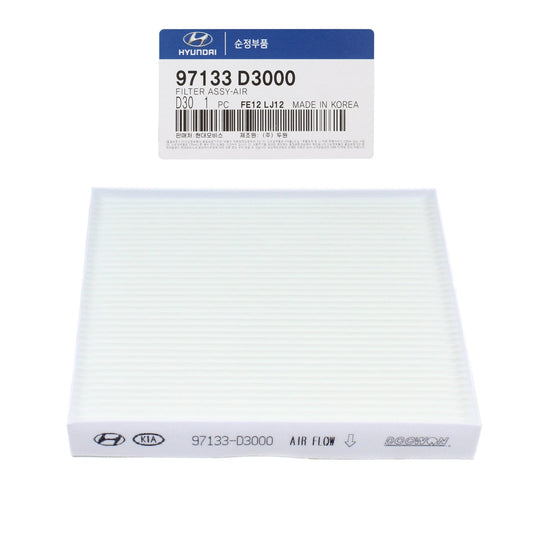 GENUINE 97133D3000 Cabin Air Filter for Kona Tucson Veloster Soul Sportage 16-21