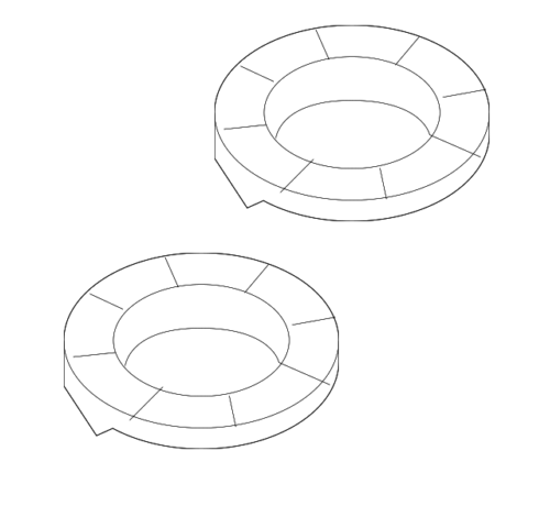 GENUINE 553312W000 2pcs Upper Pad for Hyundai & Kia