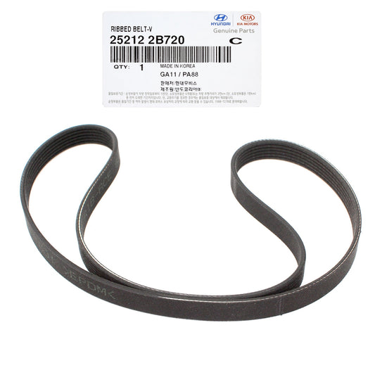 GENUINE 252122B720 Micro-V Serpentine Drive Belt for Hyundai & KIA