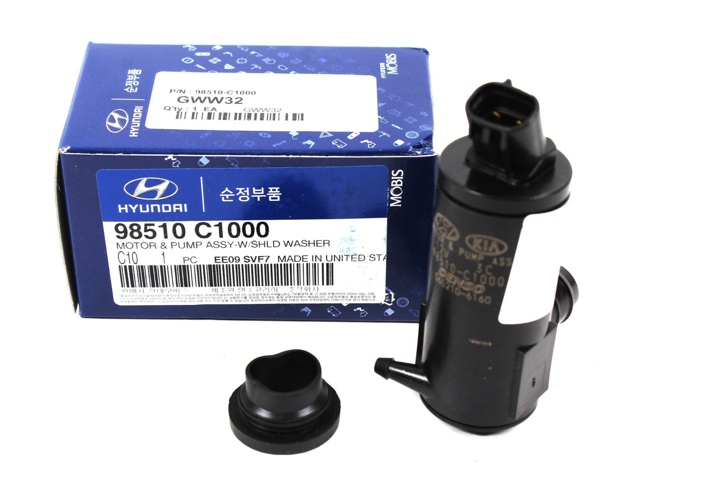 GENUINE 98510C1000 Windshield Washer Pump for Hyundai Elantra Sonata 2015-2021