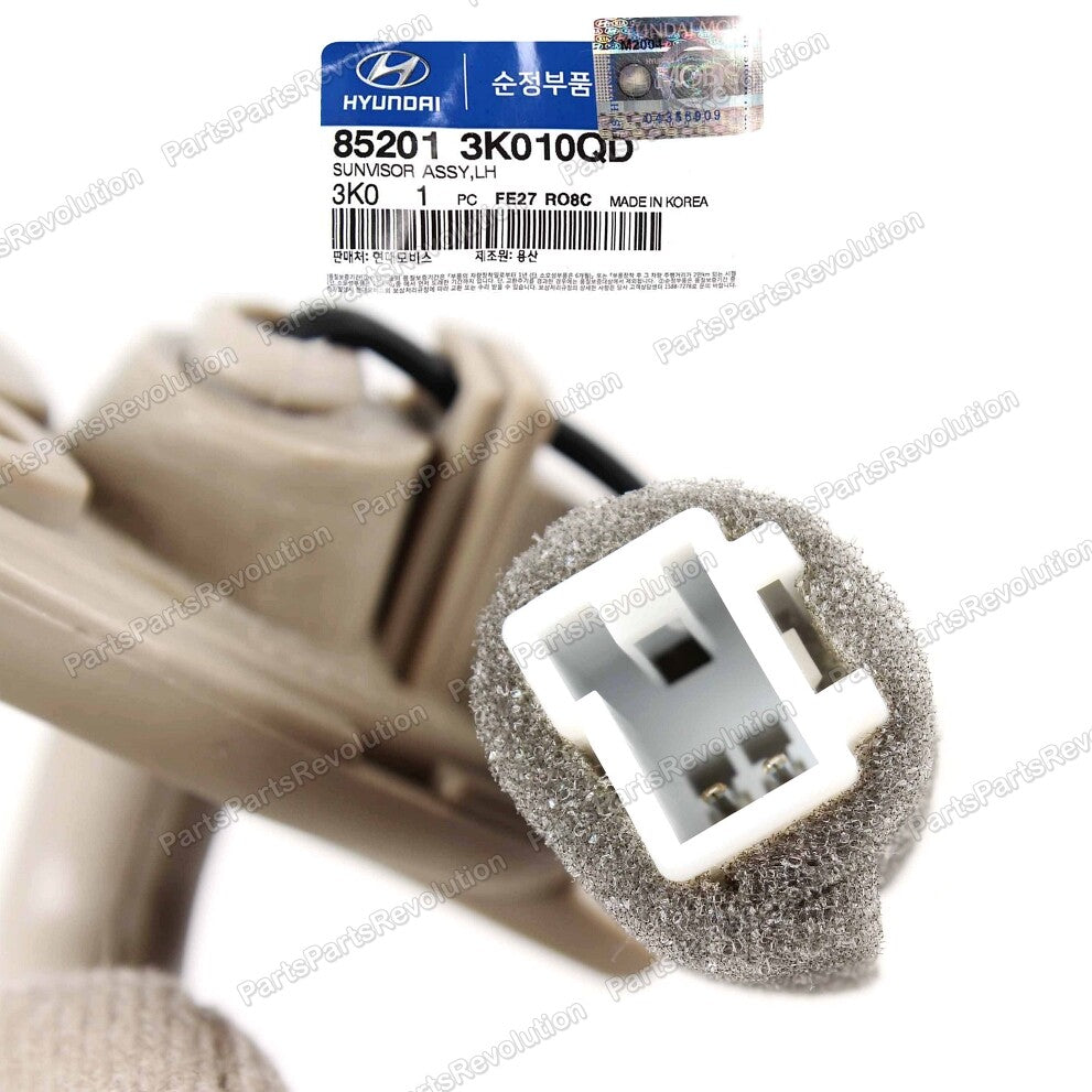 GENUINE Sun Visor LEFT DRIVER Beige for 06-08 Hyundai Sonata 852013K010QD