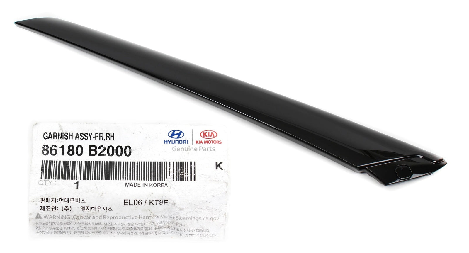 GENUINE 86180B2000 Front Right Windshield Pillar Moulding for KIA Soul 2014-2019