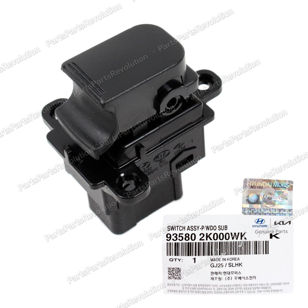 GENUINE Power Window Switch Rear Left or Right 935802K000WK for Kia 10-13 Soul