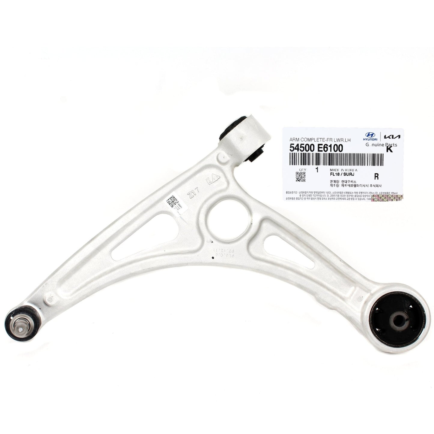 GENUINE 54500E6100 Lower Control Arm Front Left for Sonata Optima Hybrid 16-20