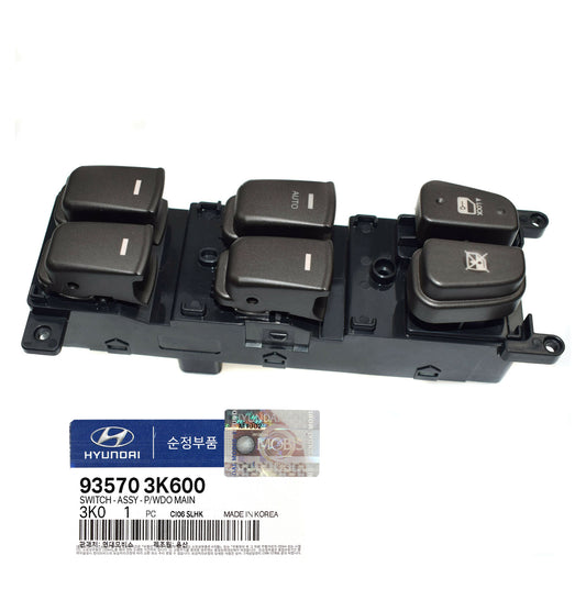 GENUINE 935703K600 Power Window Main Switch Front Left for Hyundai Sonata 08-10