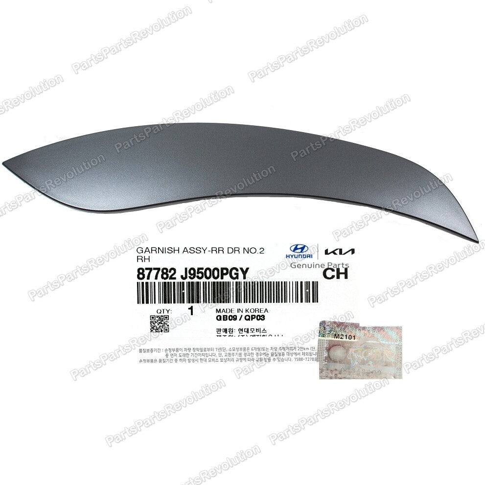 Door Molding Rear Right 87782J9500PGY for Hyundai Kona 18-21