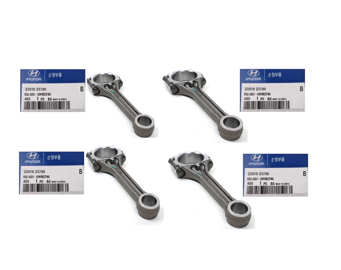 GENUINE Connecting Rod 4pcs for 00-12 HYUNDAI Kia 2.0L 2351023700