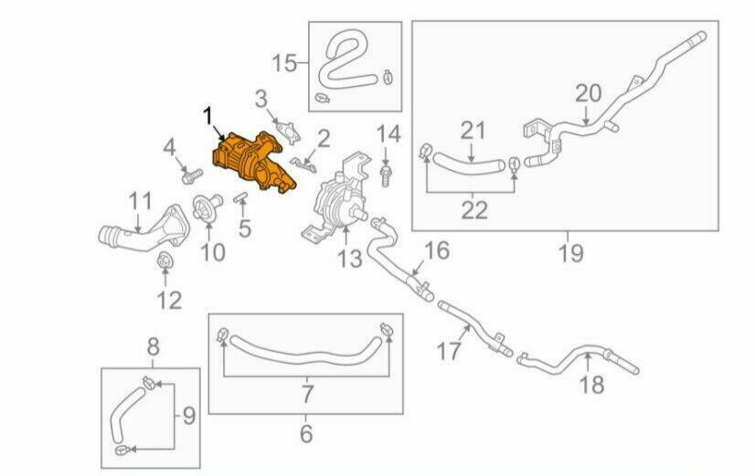 GENUINE PUMP ASSY-COOLANT 251002E272 FOR HYUNDAI SONATA HYBRID 2016-20
