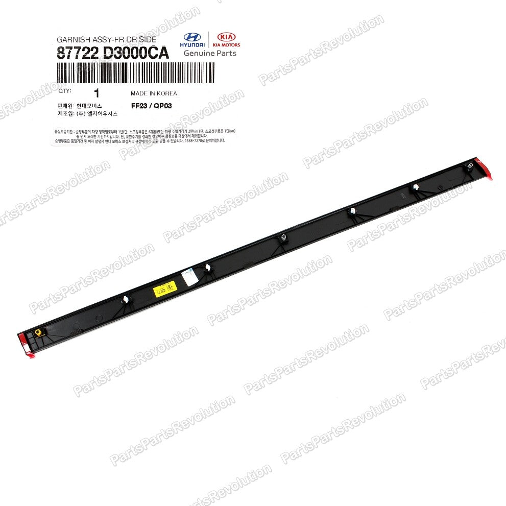 Door Molding Front Right 87722D3000CA for Hyundai Tucson 2016-2021