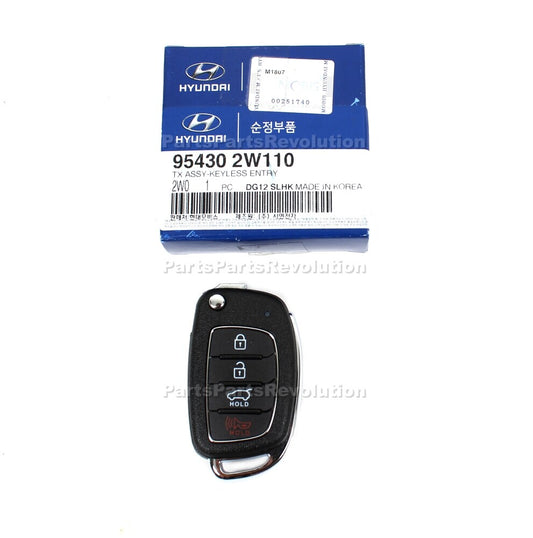 GENUINE Keyless Entry Remote Flip Key FOB for 17-18 SANTA FE SPORT 954302W110
