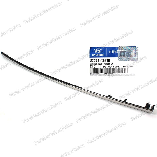 Fender Chrome Molding Driver Front Left 87771C1510 for Sonata 18-19