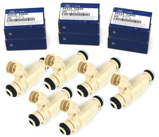 GENUINE Fuel Injector 6Pcs for 06-10 Santa Fe Optima Rondo 2.7L 3531023600