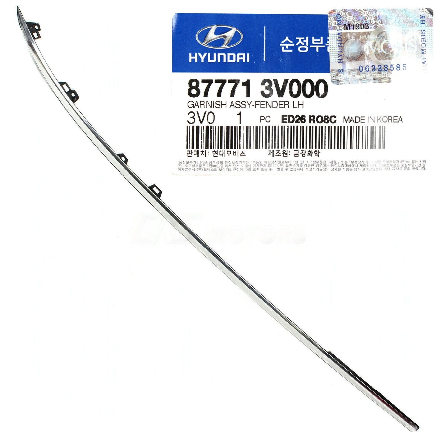 OEM 877713V000 Front Left Driver side Fender Molding for Hyundai Azera 2013-2016